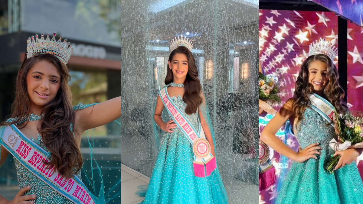 Suri Macci Scotar, de 11 anos, de Santa Teresa, vence concurso de beleza na categoria mirim